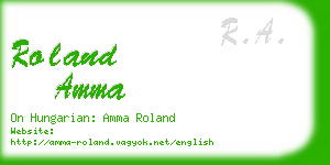 roland amma business card